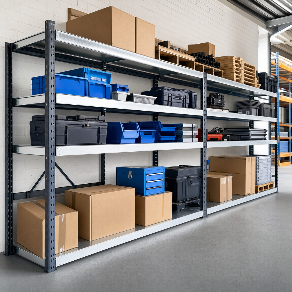 Long Span Shelving Add-On Shelf with Galvanised Steel Panels