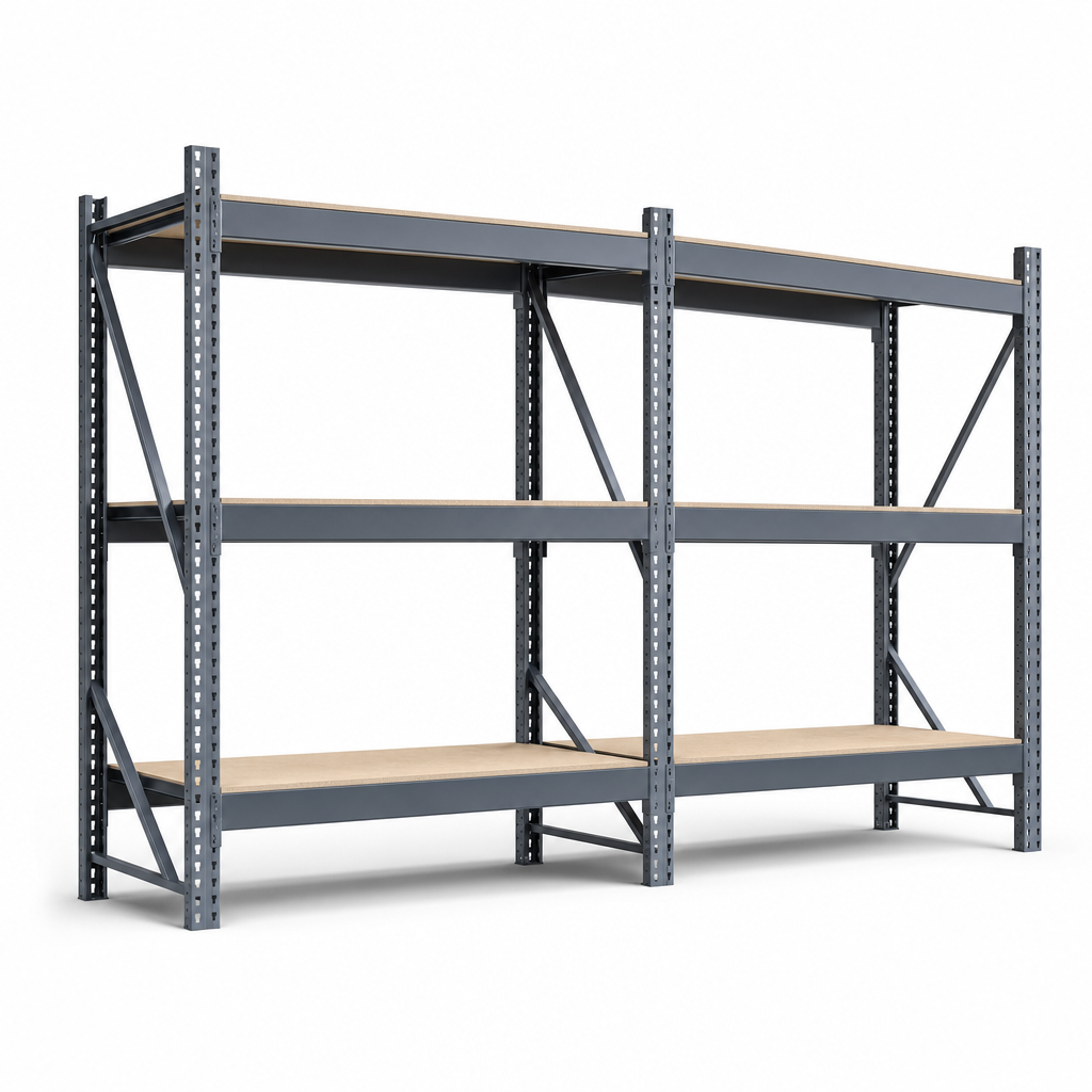 Long Span Shelving Bay Bundle with Chipboard Shelves