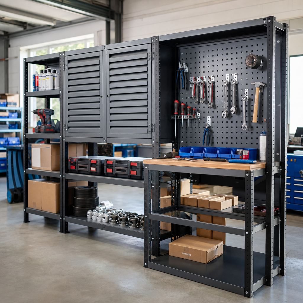 Louvre and Perforated Steel Tool Storage Panels