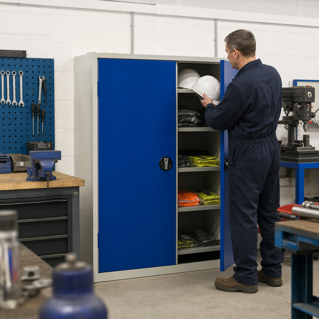 Low Double Door PPE Storage Cupboard
