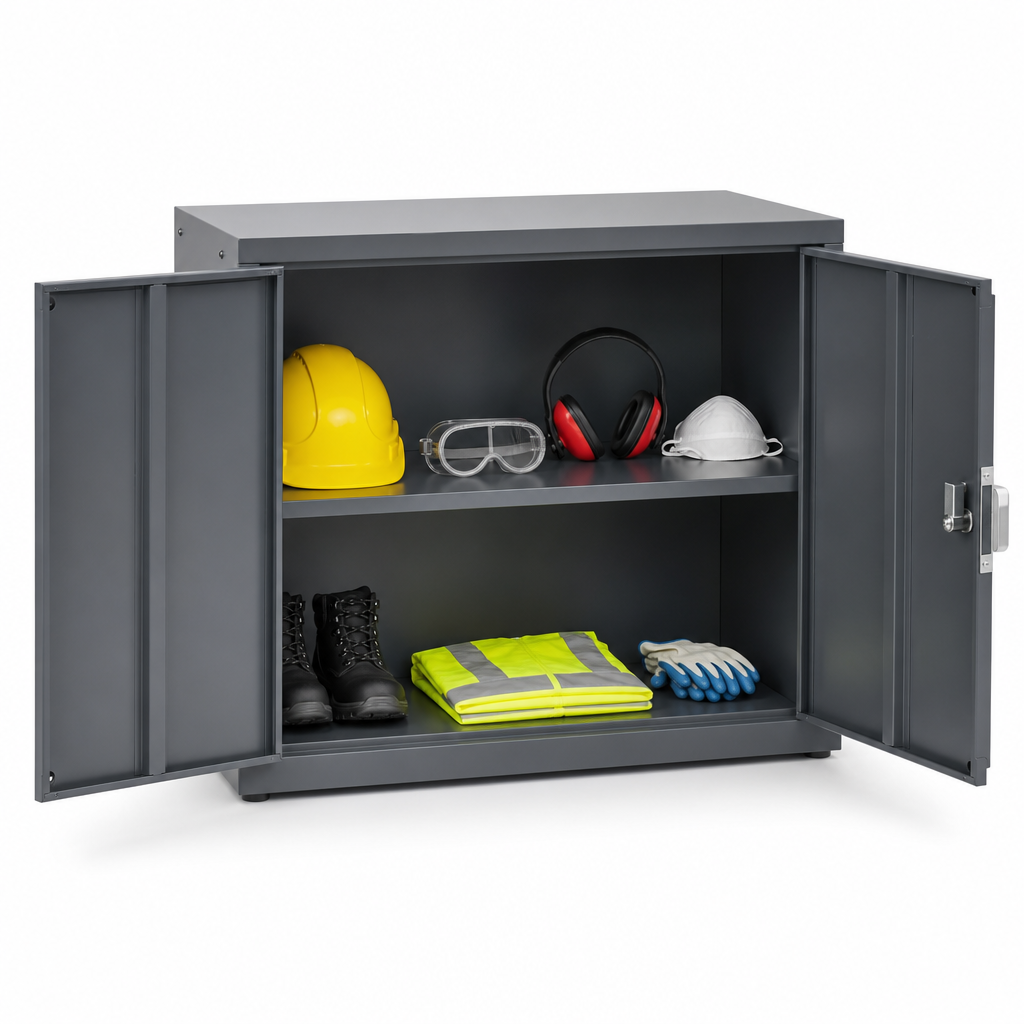 Low Double Door PPE Storage Cupboard