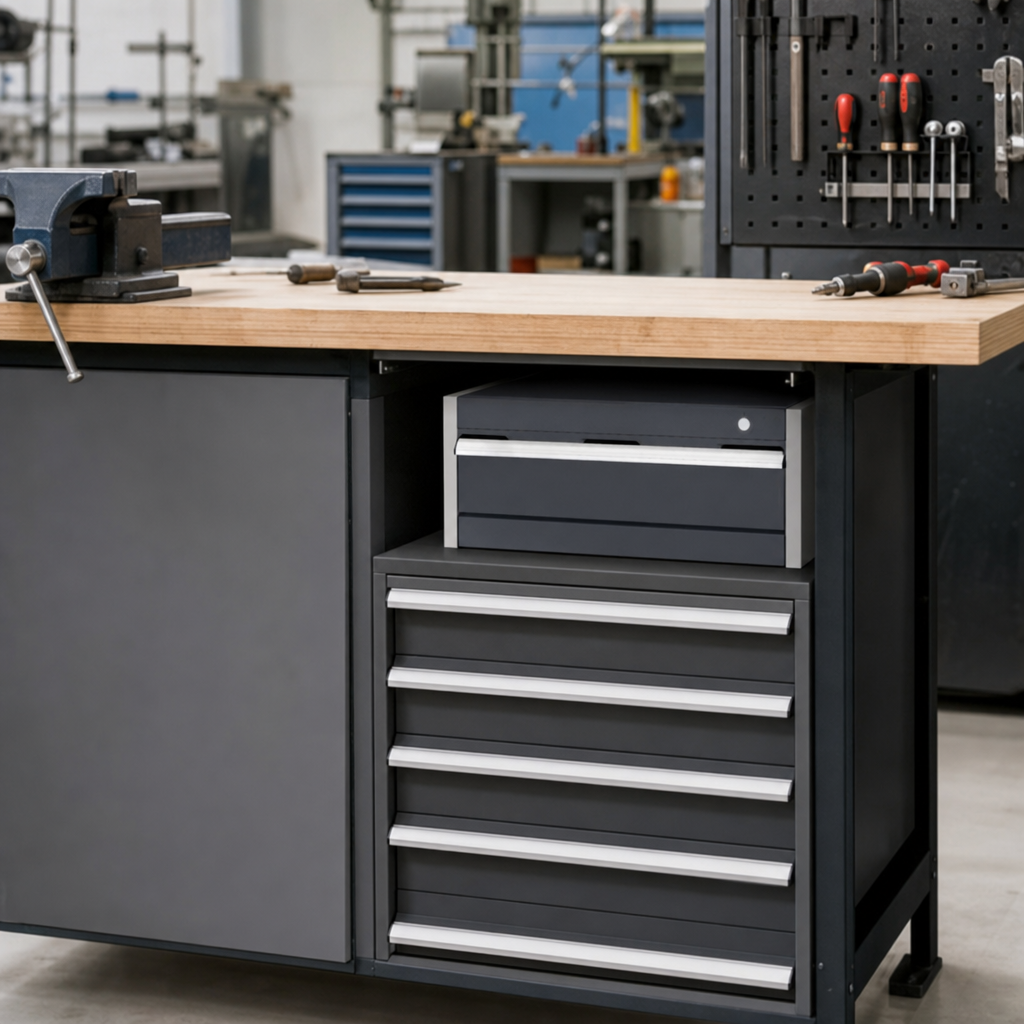 Low Multi Drawer Tool Storage Cabinet 250x650x525mm