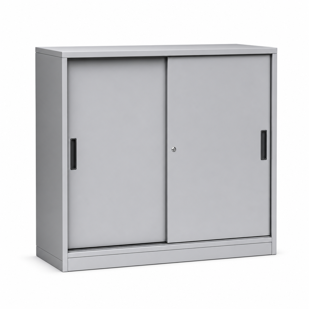 Low Office Cupboard with Sliding Doors 1m x 1.5m