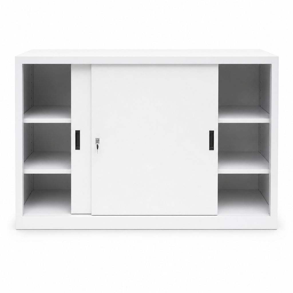 Low Office Cupboard with Sliding Doors 1m x 1.5m