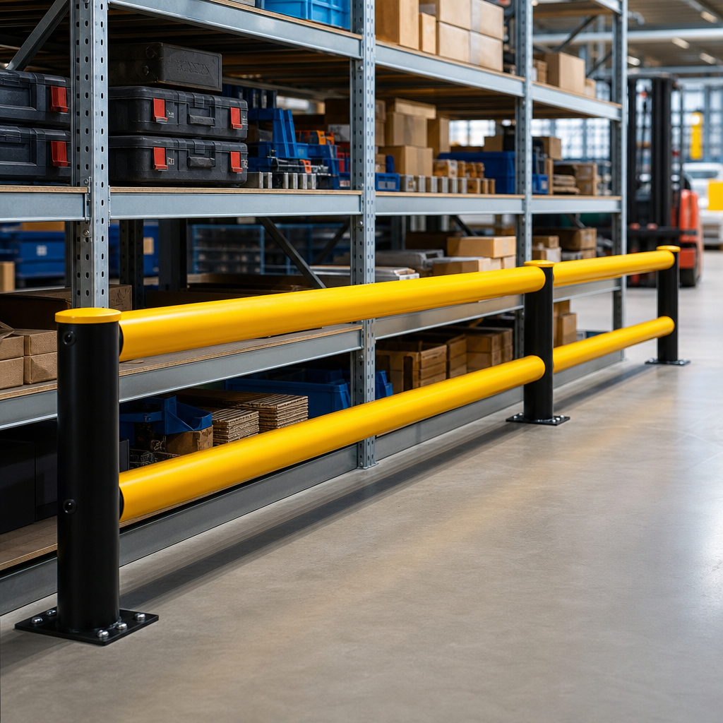 Low Traffic Steel Safety Barrier with 89mm Diameter Beam