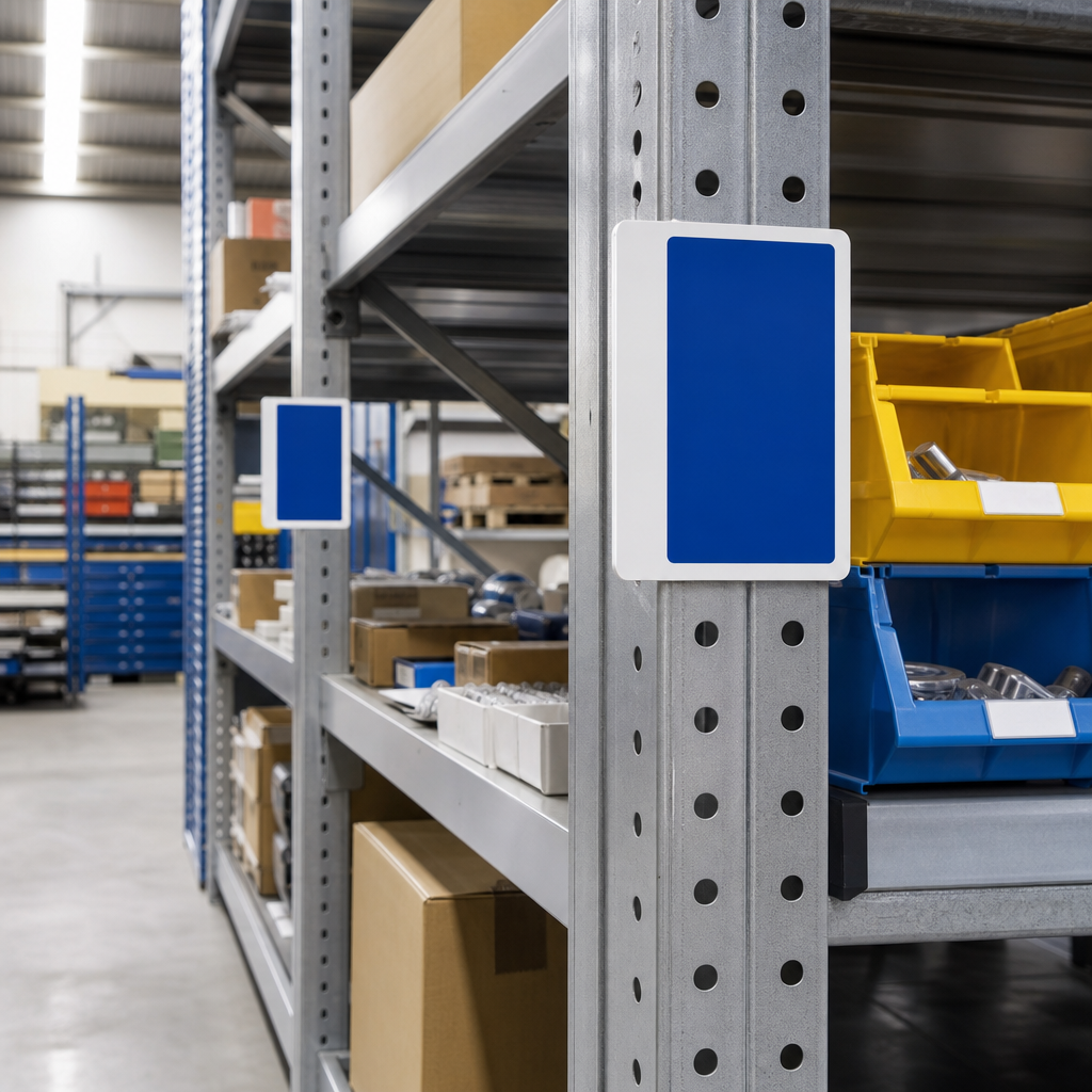Magnetic and Self-Adhesive Racking Bay Identification Signs