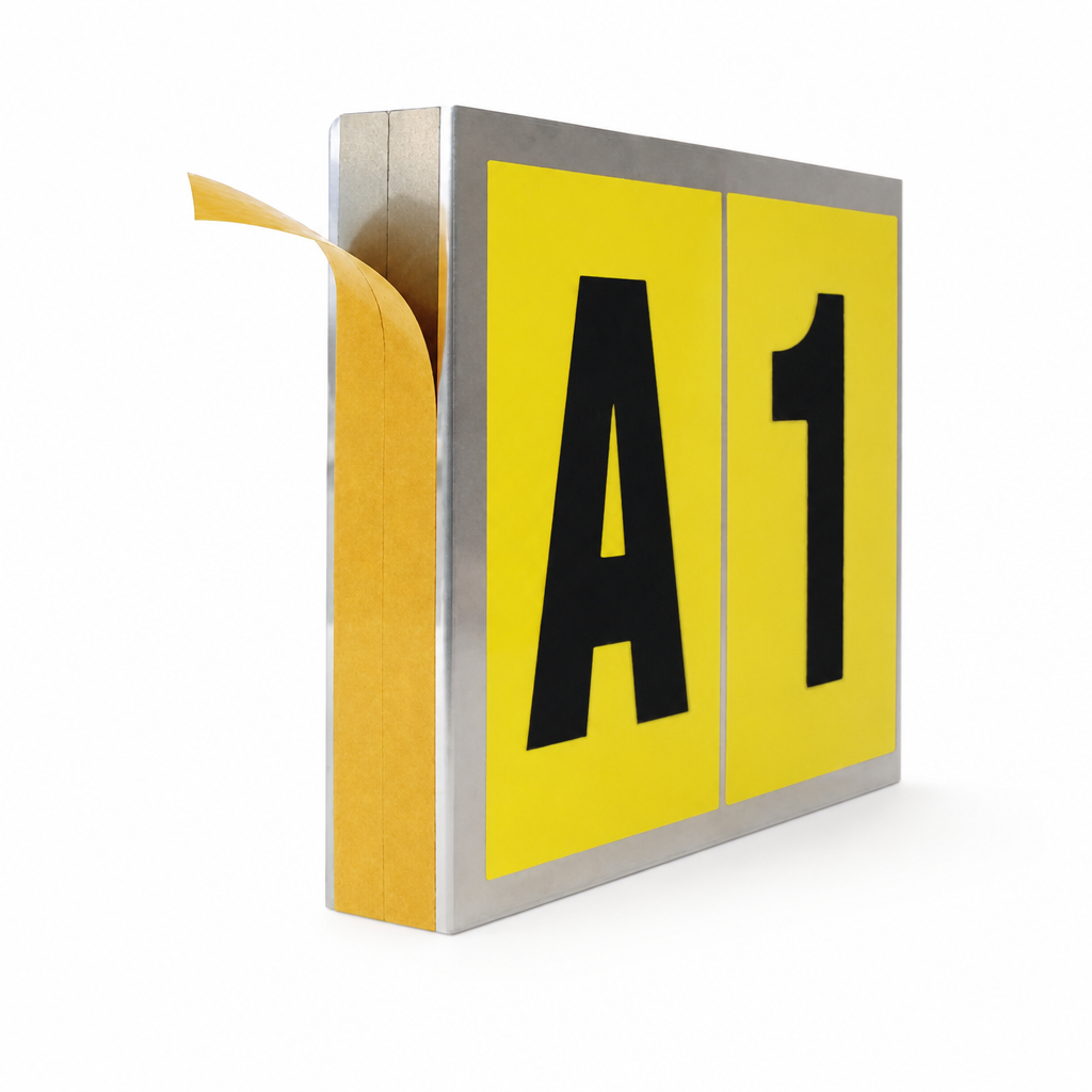 Magnetic and Self-Adhesive Racking Bay Identification Signs