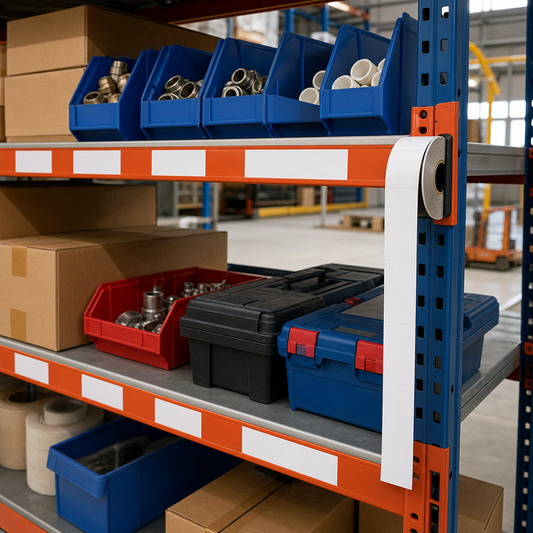 Magnetic Dry Wipe Label Roll for Shelving