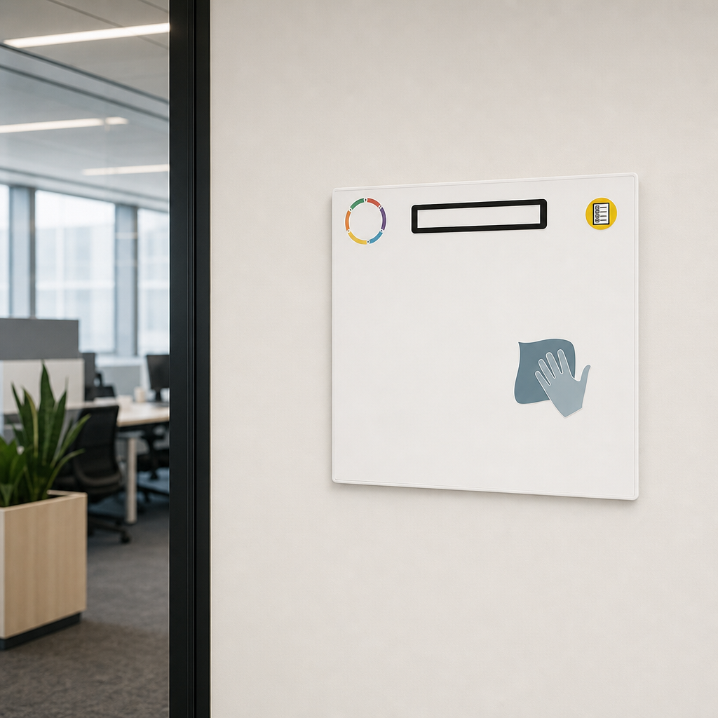 Magnetic Dry Wipe Wall Notice Board 750 x 750mm