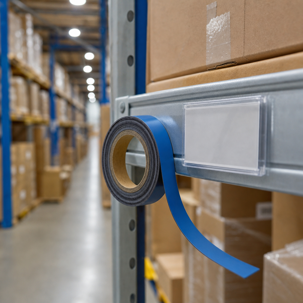Magnetic Erasable Blue Label Holding Tape Roll 10m