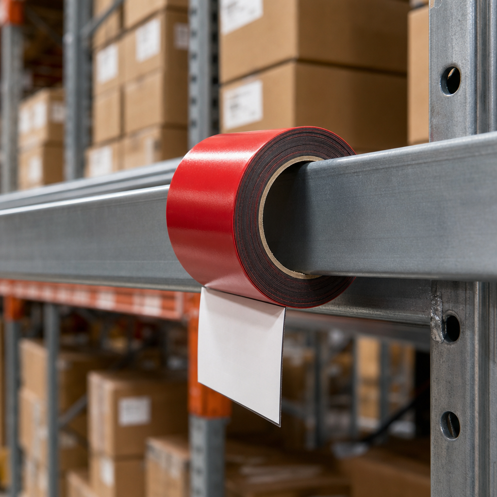 Magnetic Erasable Red Label Holding Tape Roll 10m
