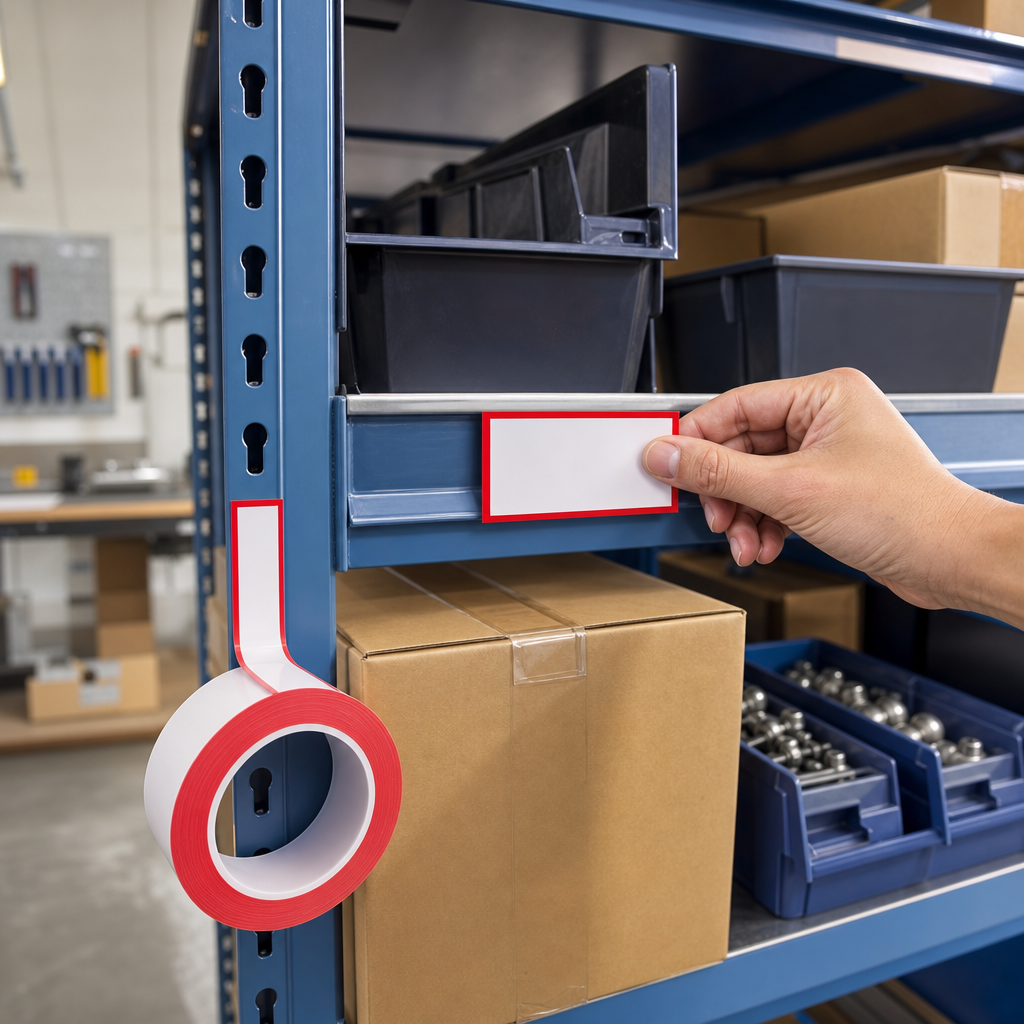 Magnetic Erasable Red Label Holding Tape Roll 10m