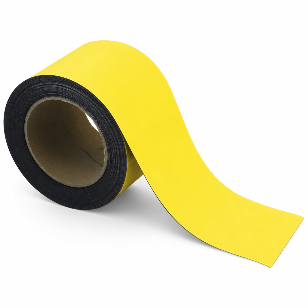 Magnetic Erasable Yellow Label Holding Tape Roll 10m