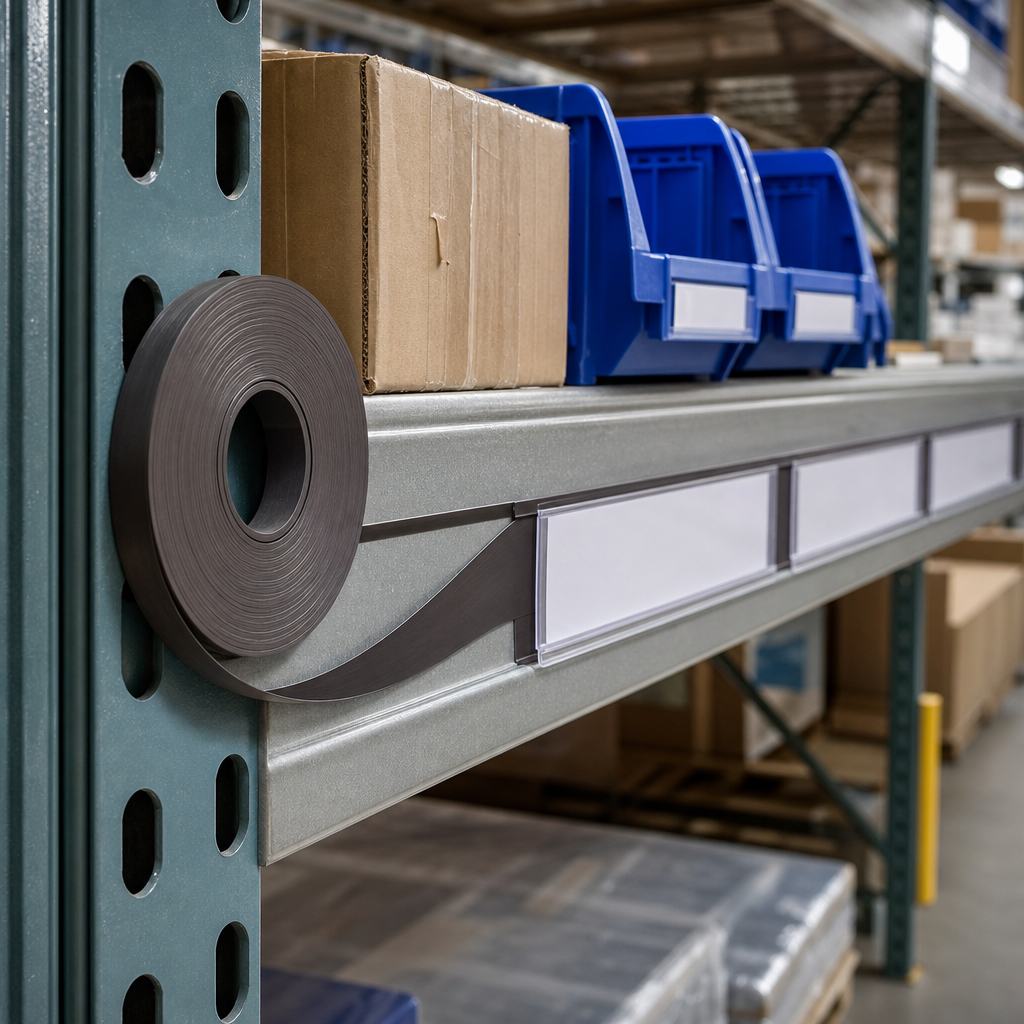 Magnetic Label Holder Roll with Inserts 40mm x 5m