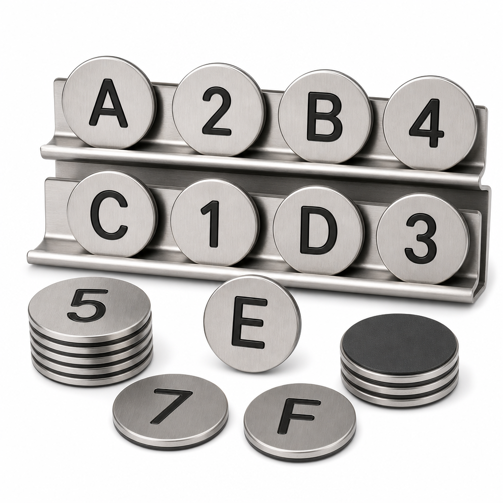 Magnetic Location Marker Sets with Mixed Numbers and Letters