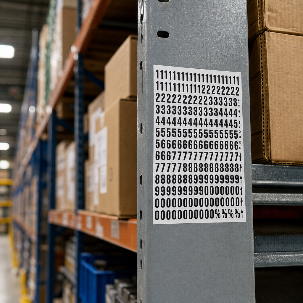 Magnetic Number Label Sets for Shelving