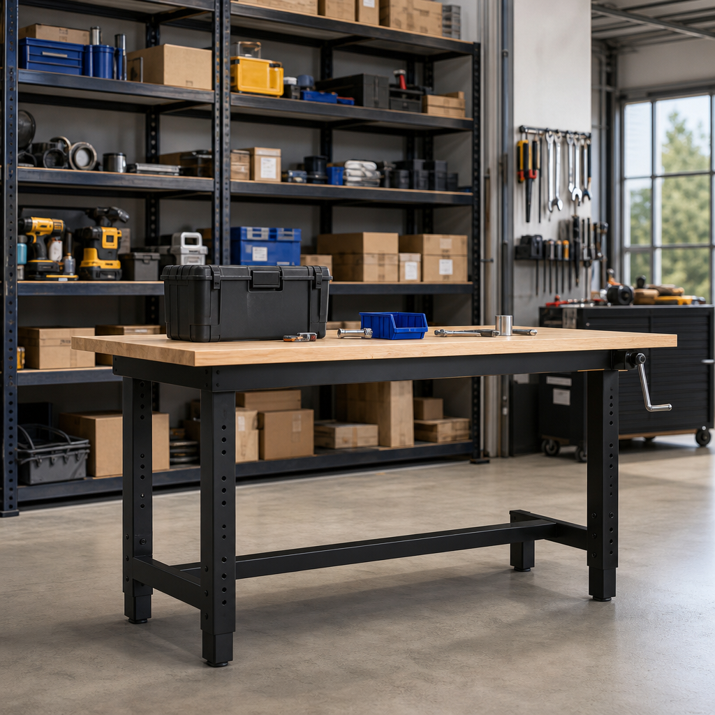Manual Height Adjustable Workbench with 200kg Load Capacity