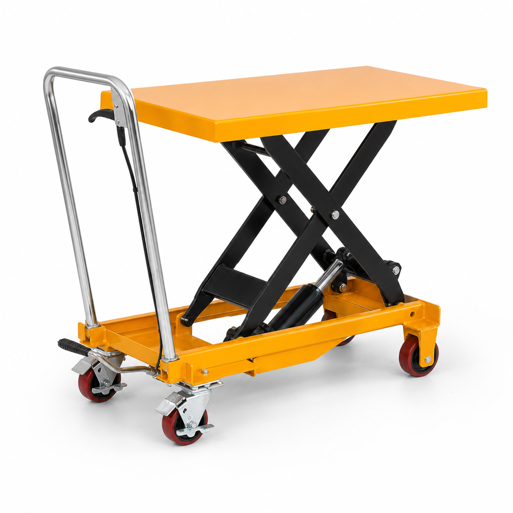 Manual Mobile Scissor Lift Table 350kg Capacity