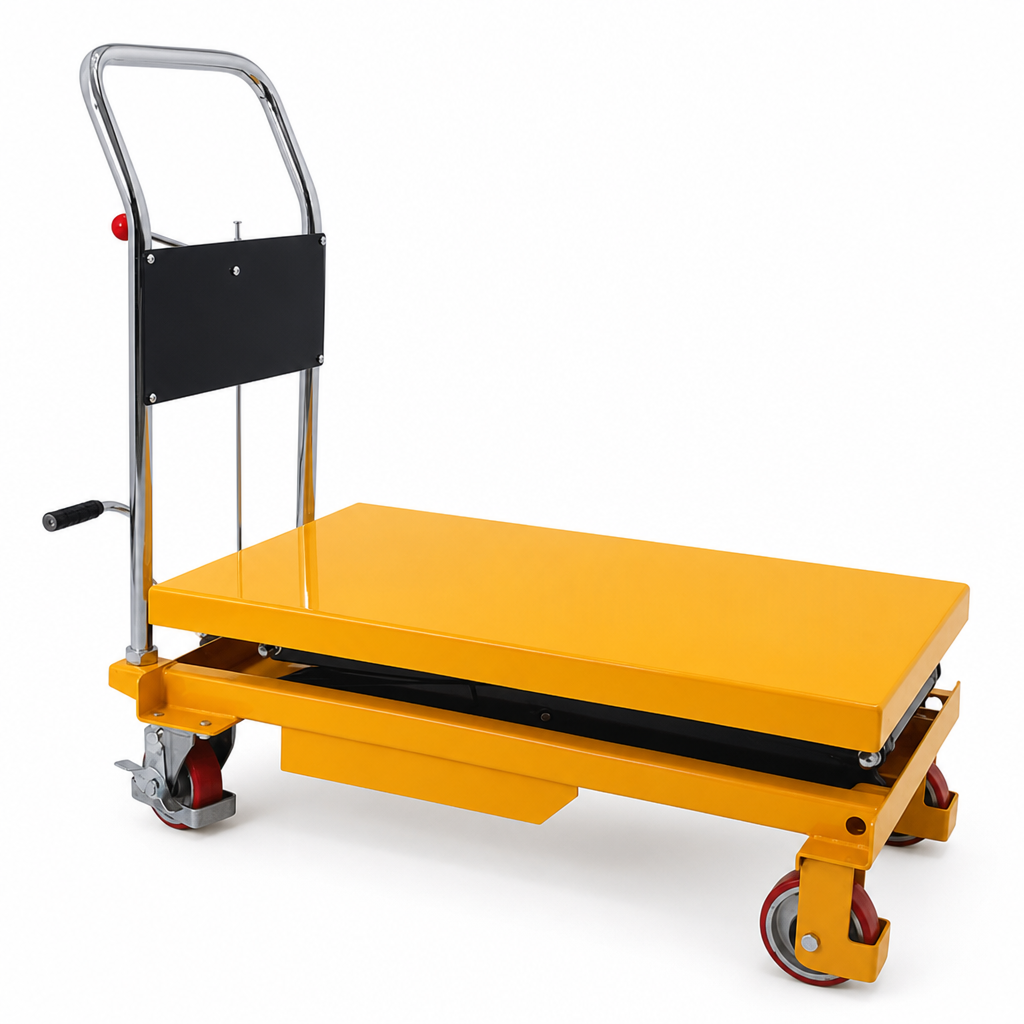 Manual Mobile Scissor Lift Table 350kg Capacity