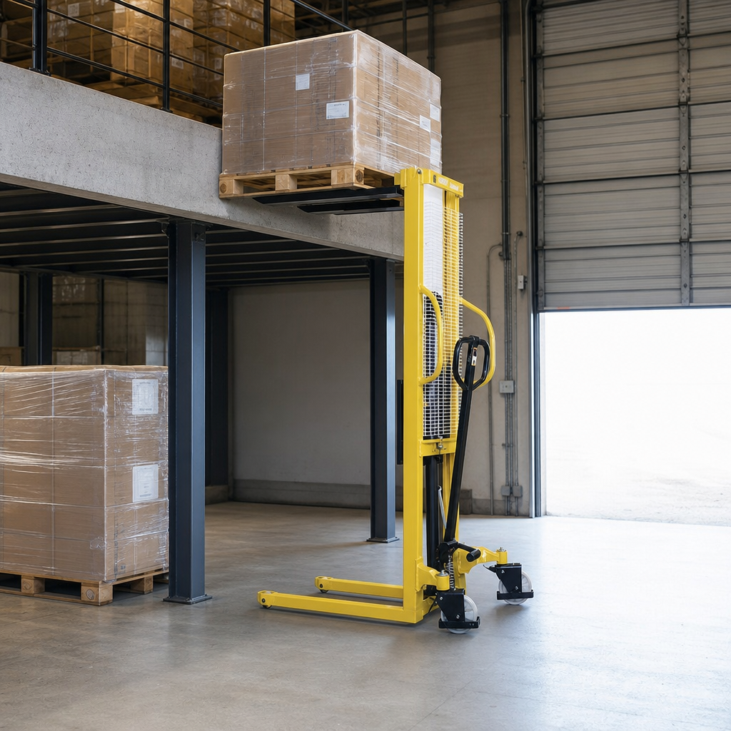 Manual Pallet Stacker with 500 kg Capacity, 1600 mm Lift