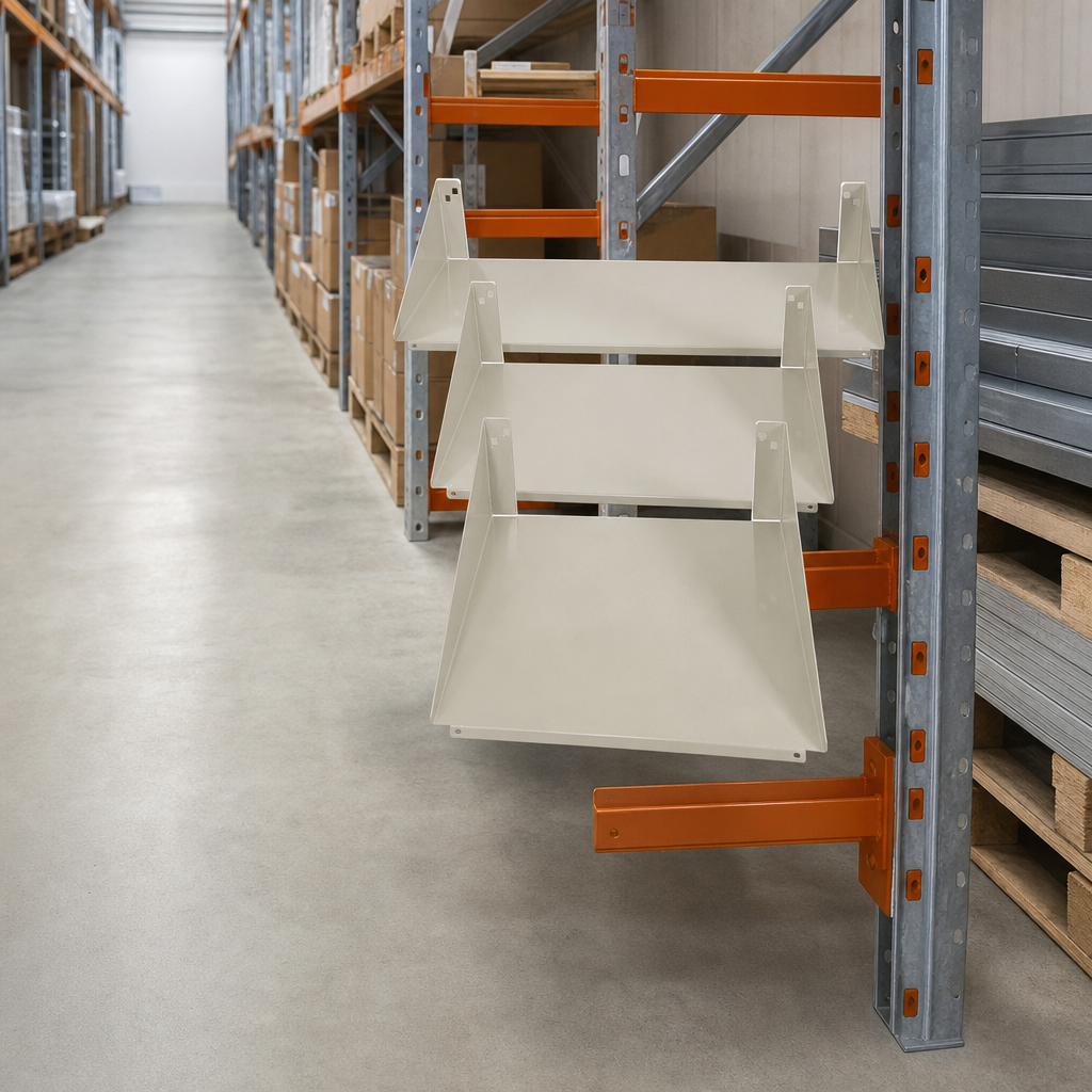 Medium Duty Cantilever Shelves for Boltless Shelving Bays