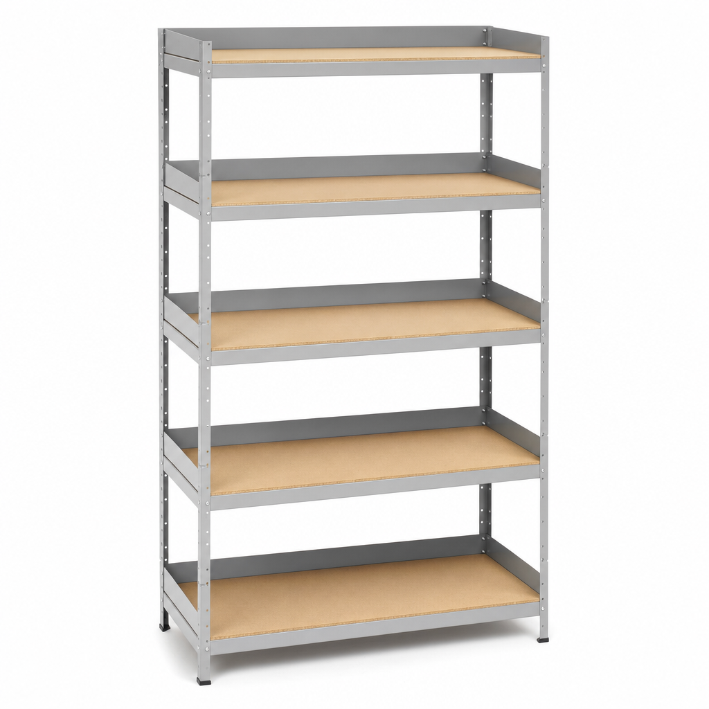 Medium Duty Chipboard Shelving Bay with Back and Side Stops