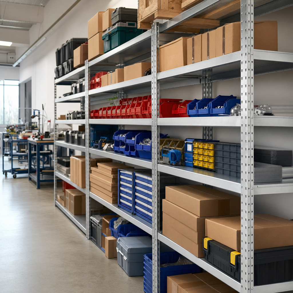 Medium Duty Galvanised Steel Panel Shelving Bays