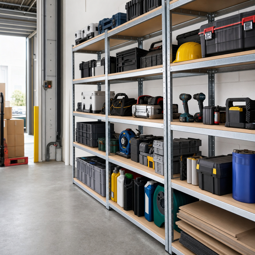 Medium Duty Steel Shelving with Chipboard Shelves
