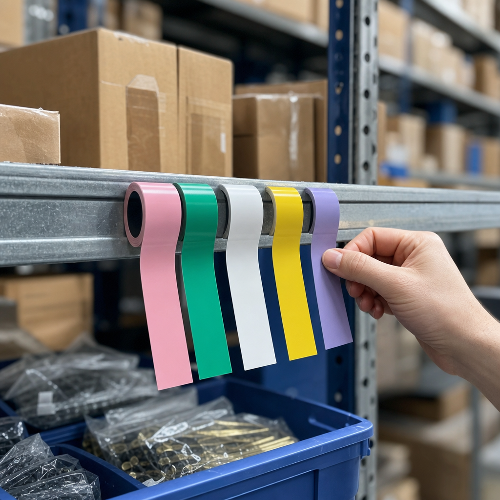 Medium Width Magnetic Marker Strips for Shelving