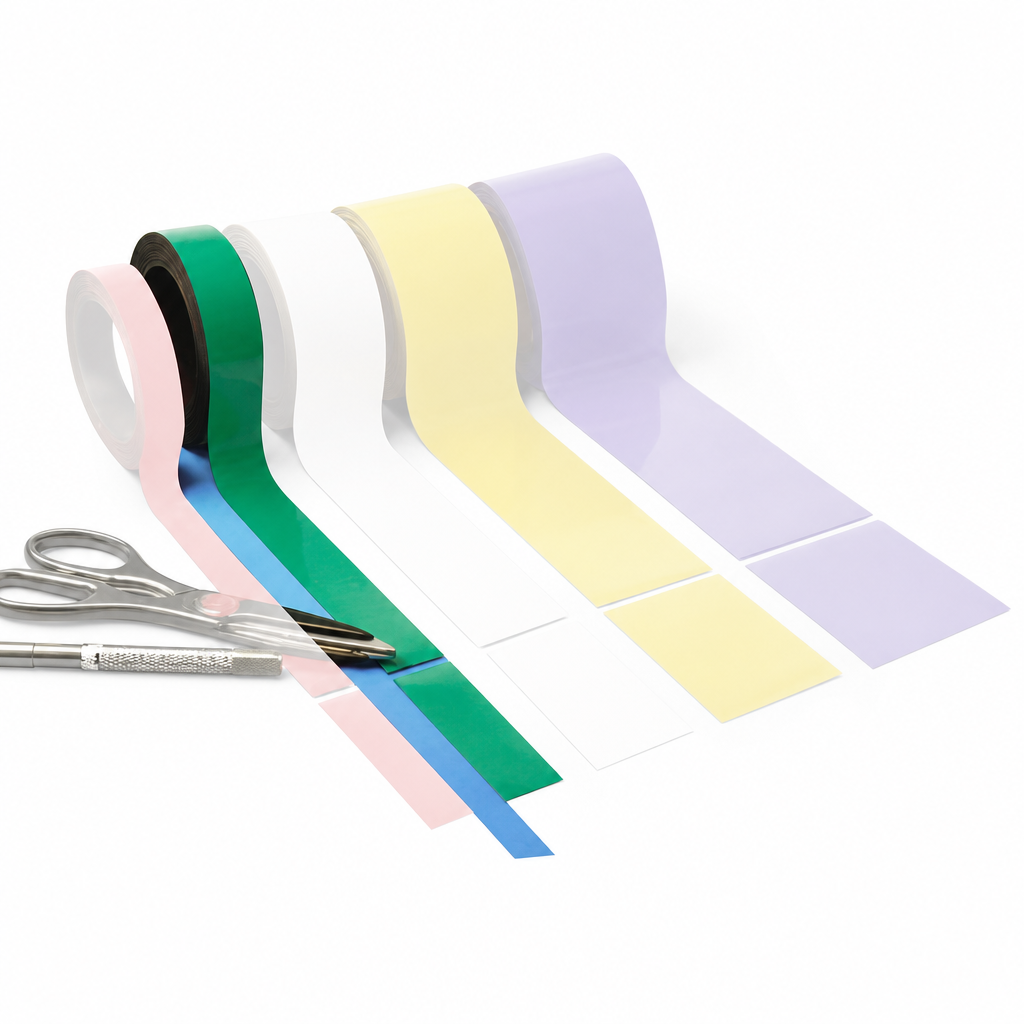 Medium Width Magnetic Marker Strips for Shelving