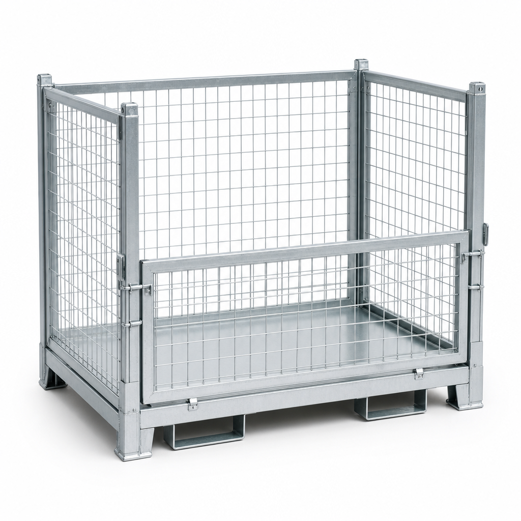 Mesh Cage Stillage with Half Drop Side 800mm