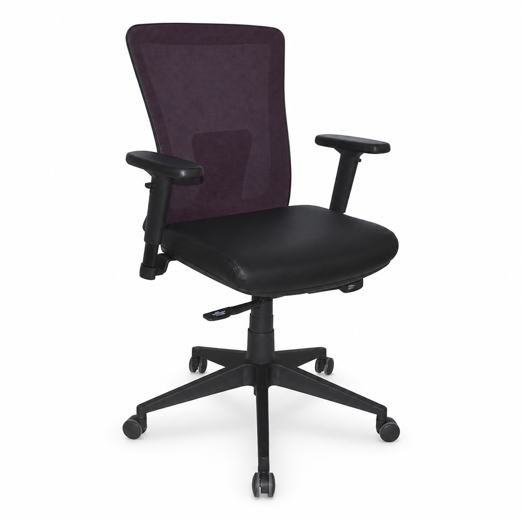 Mesh Office Chair with Armrests and Roller Base