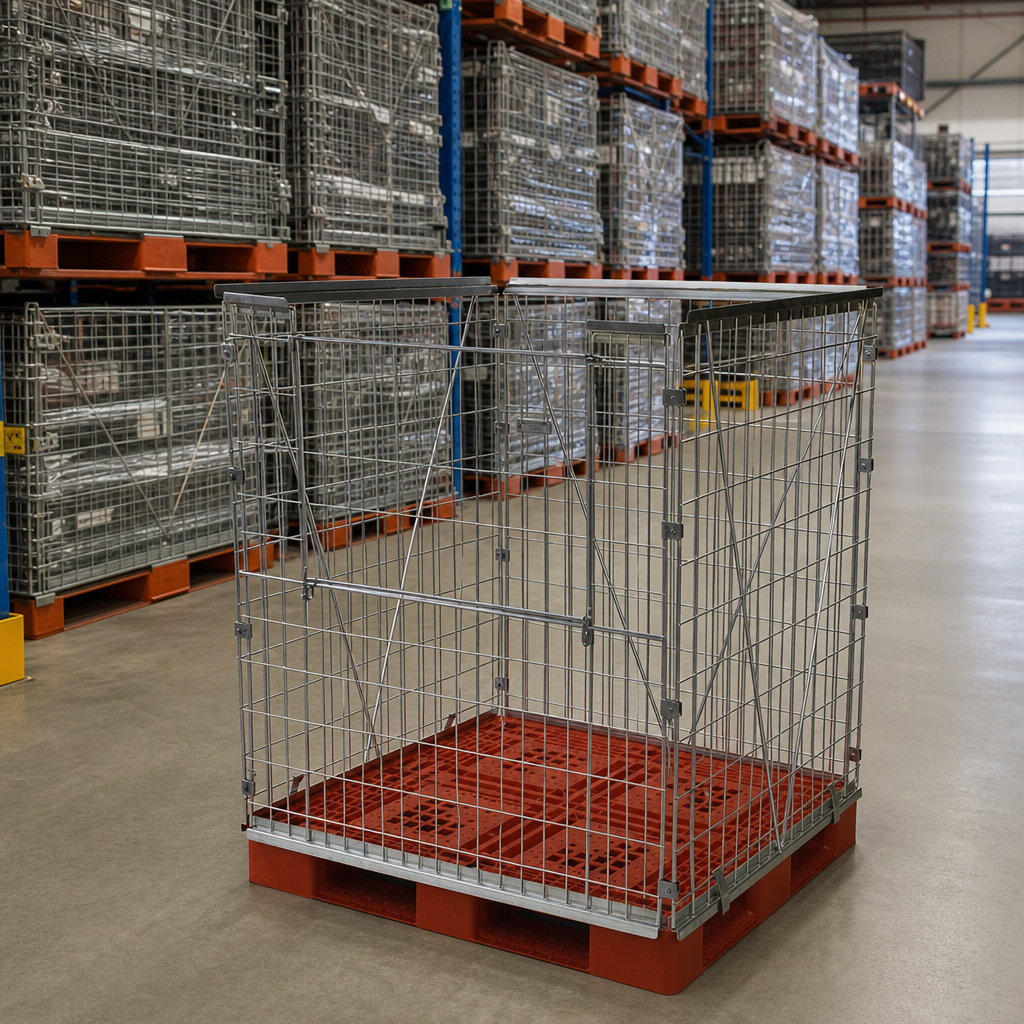 Mesh Pallet Retention Cages for 2–4 Pallets