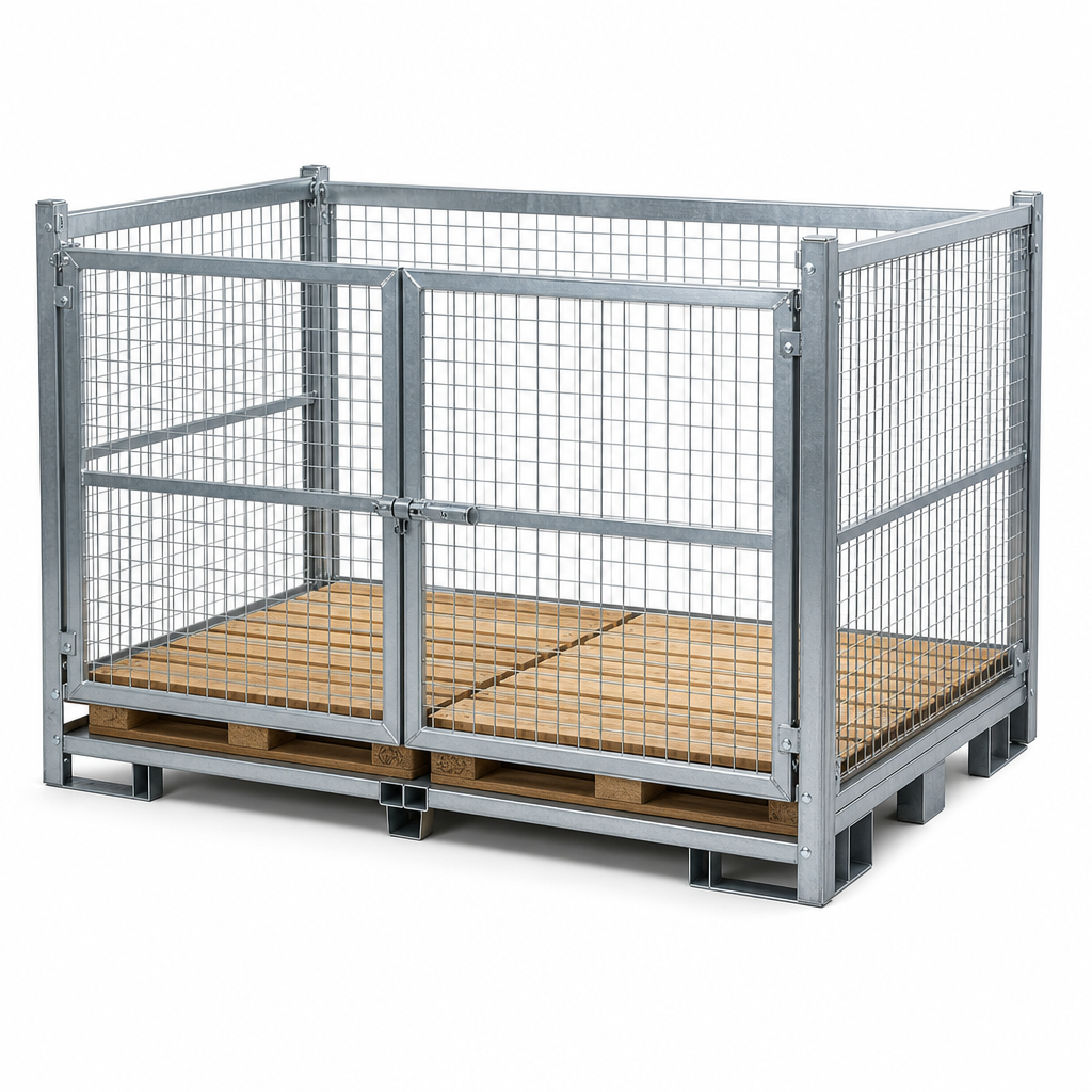 Mesh Pallet Retention Cages for 2–4 Pallets