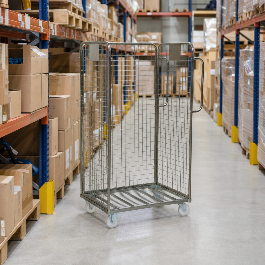 Mesh Sided Merchandise Picking Trolley