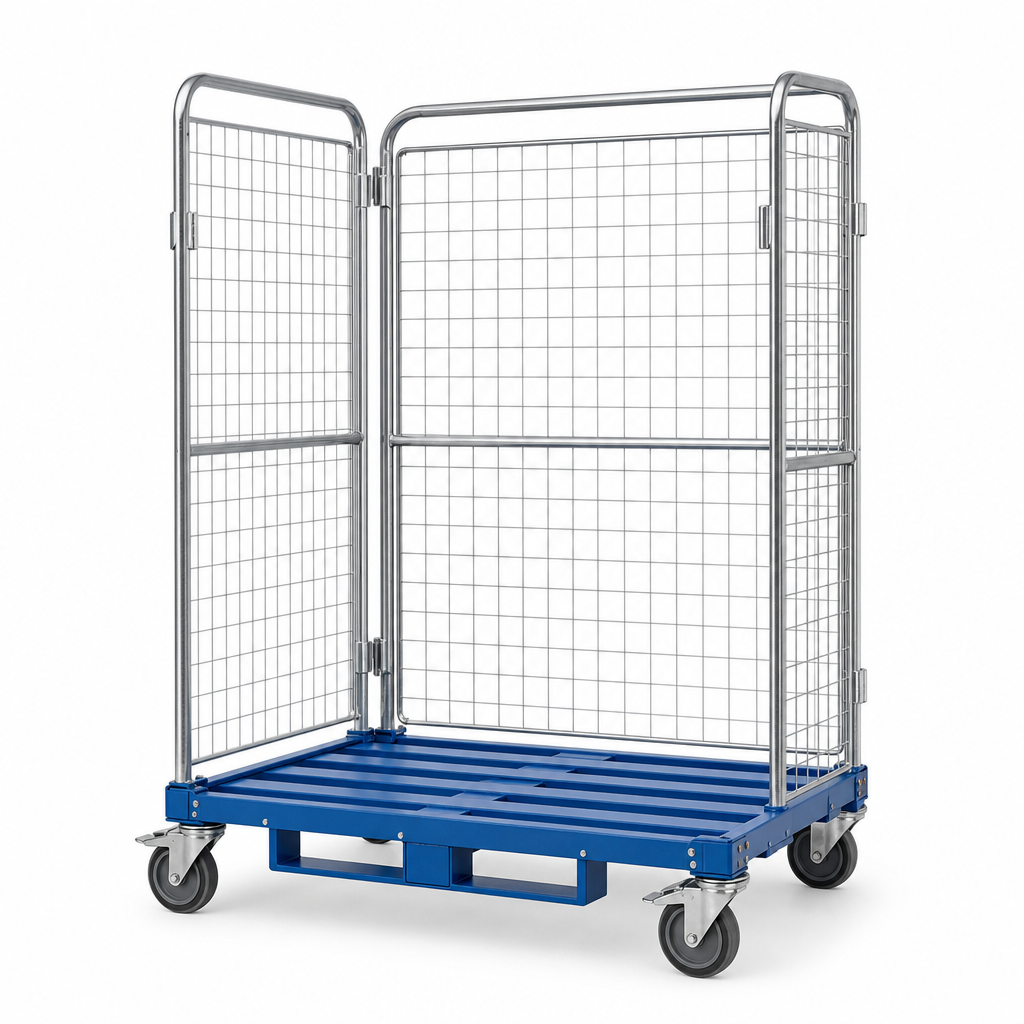 Mesh Sided Roll Cage Pallet for Warehouses