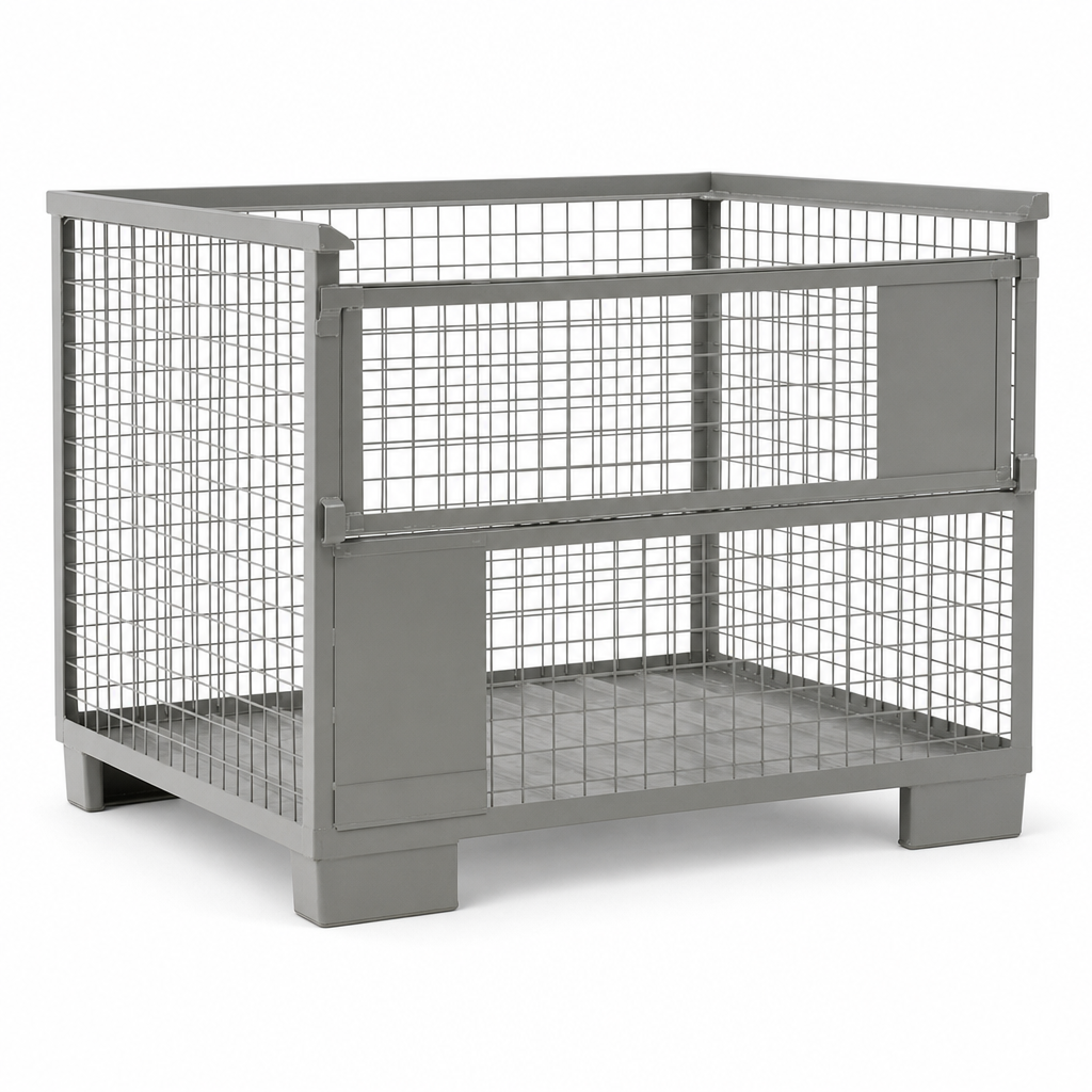 Mesh Stillage with Half Drop Front 1200 x 1000mm