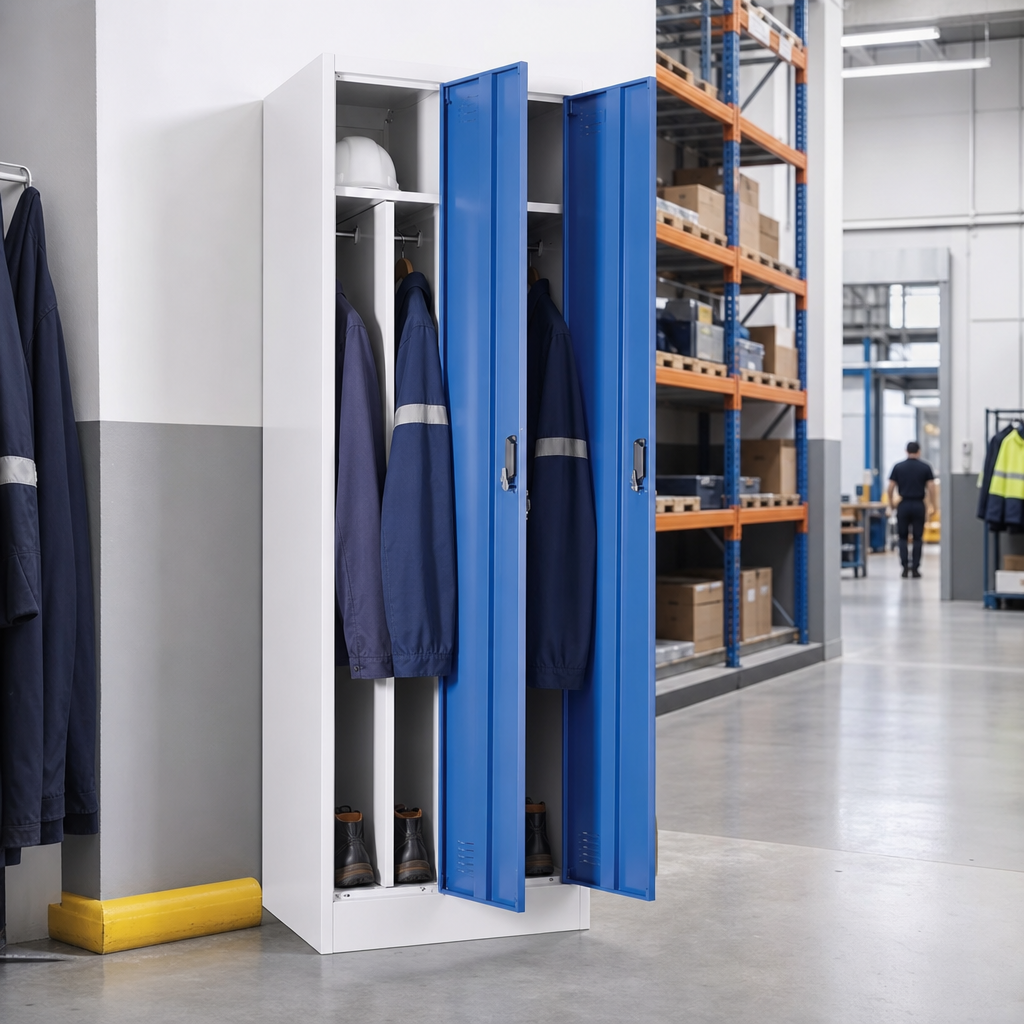 Metal Clean and Dirty Industrial Lockers with 2 or 3 Columns