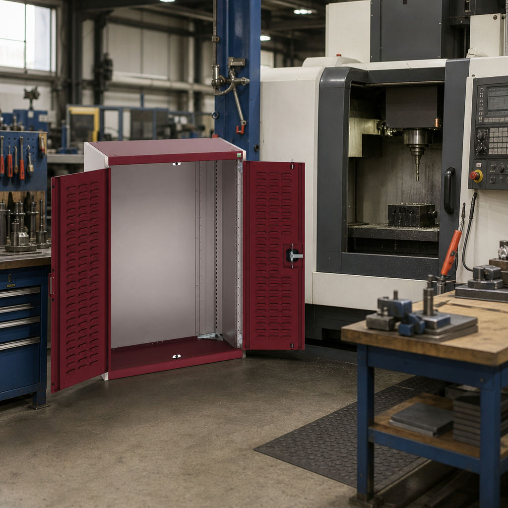 Metal CNC Tool Cabinet with Louvre Storage Door 800 x 525mm