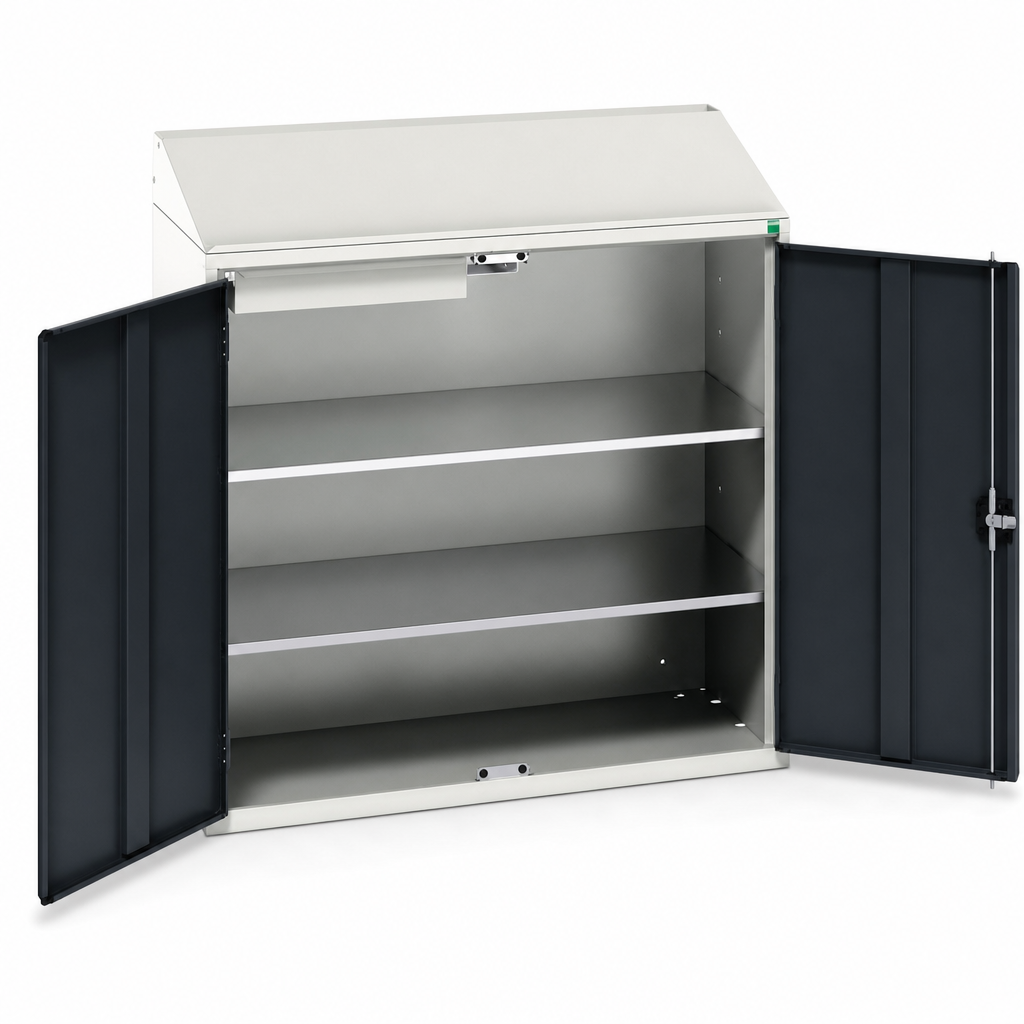 Metal Lectern Cabinet with Drawer and Shelves 1130 x 1050mm