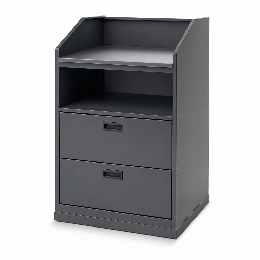 Metal Lectern Cabinet with Shelf and 2 Drawers 1130x1050mm