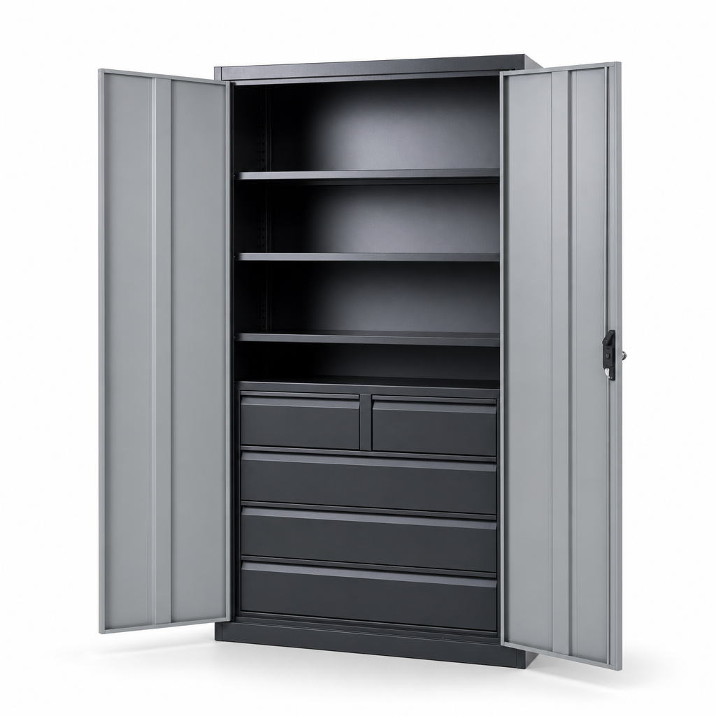 Metal Office Storage Cupboards With Drawers and Shelves