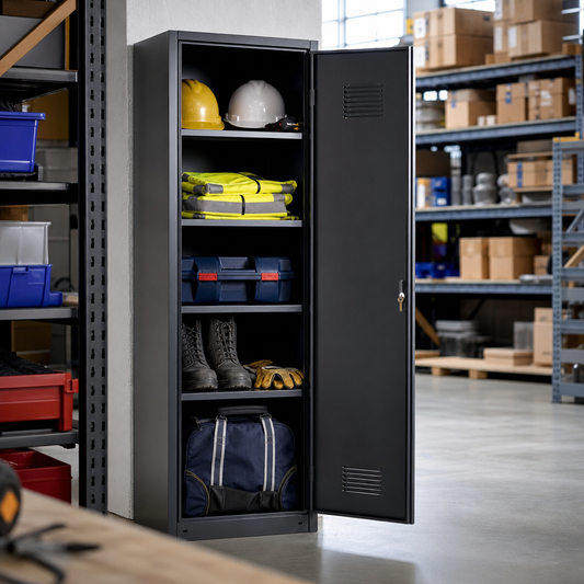 Metal PPE Workwear Lockers with 4 Shelves