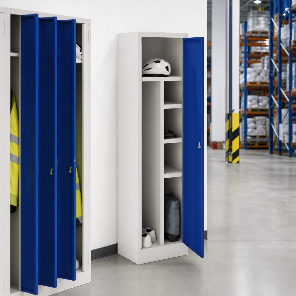 Metal PPE Workwear Lockers with 4 Shelves