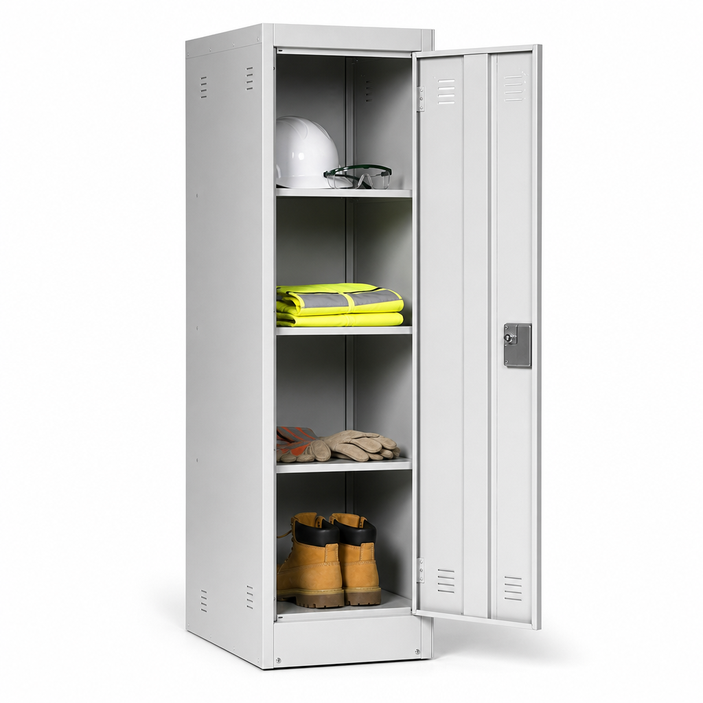 Metal PPE Workwear Lockers with 4 Shelves