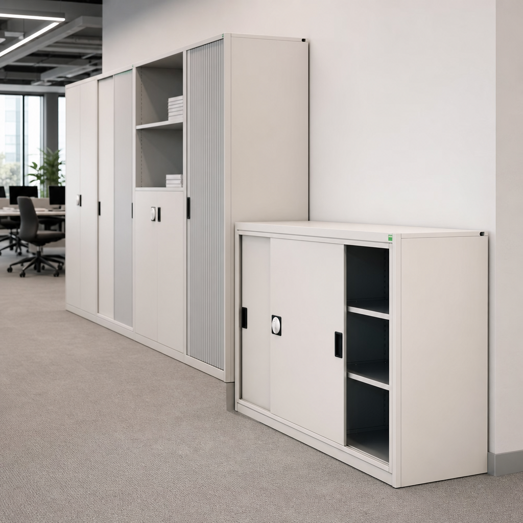 Metal Sliding Door Storage Cupboard 1300x550mm
