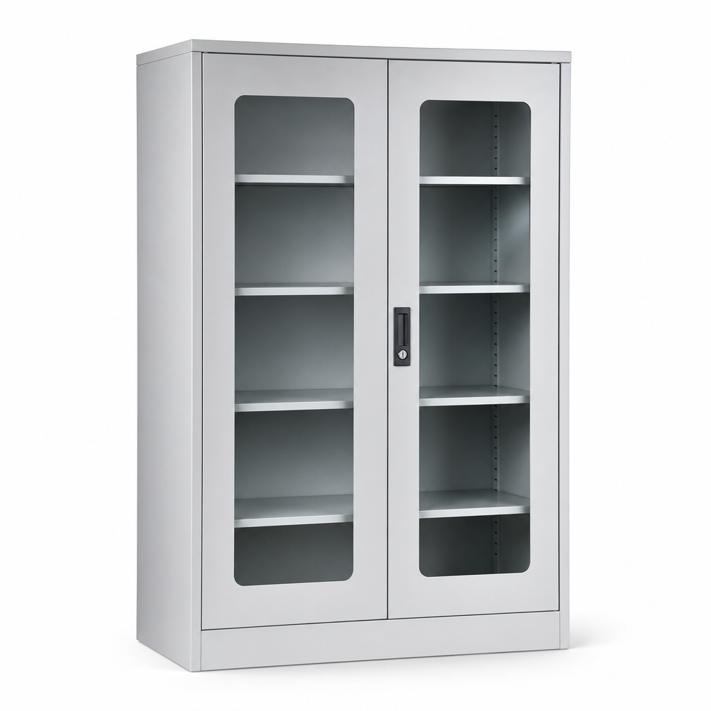 Metal Storage Cabinet with Vision Doors 1600 x 1050 mm