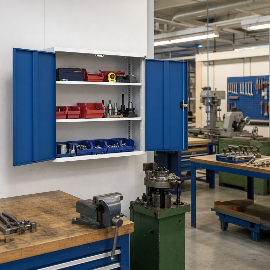 Metal Storage Cupboard with 2 Shelves 1000x1050mm