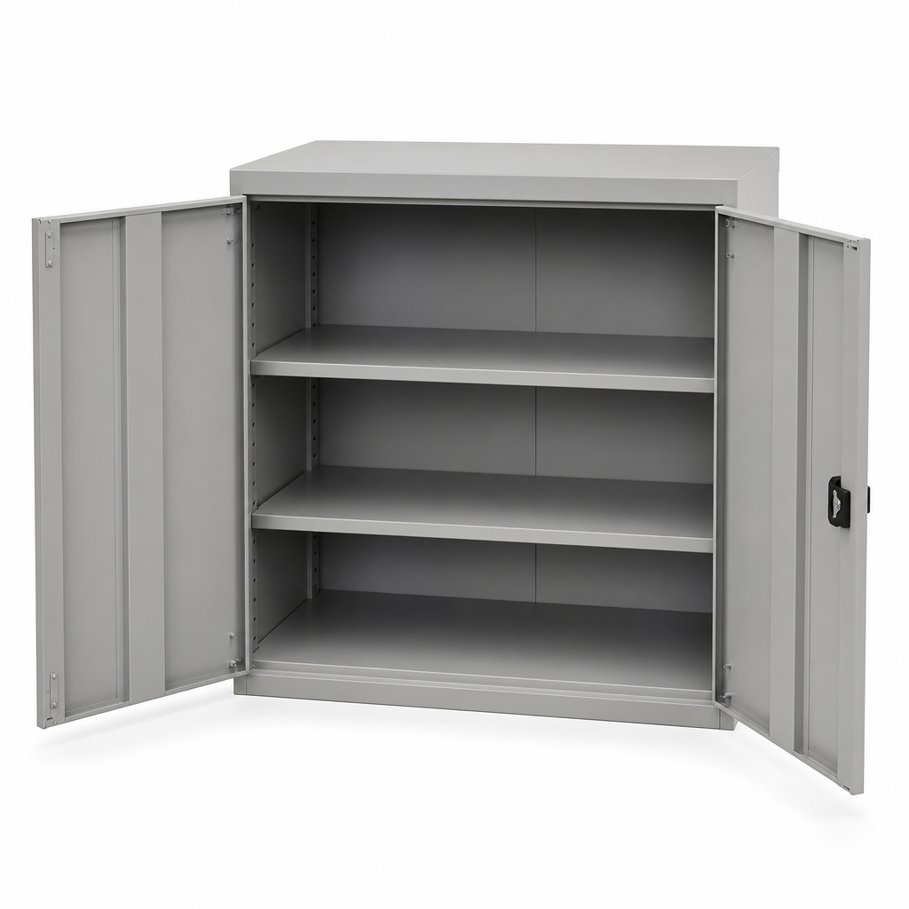 Metal Storage Cupboard with 2 Shelves 1000x1050mm