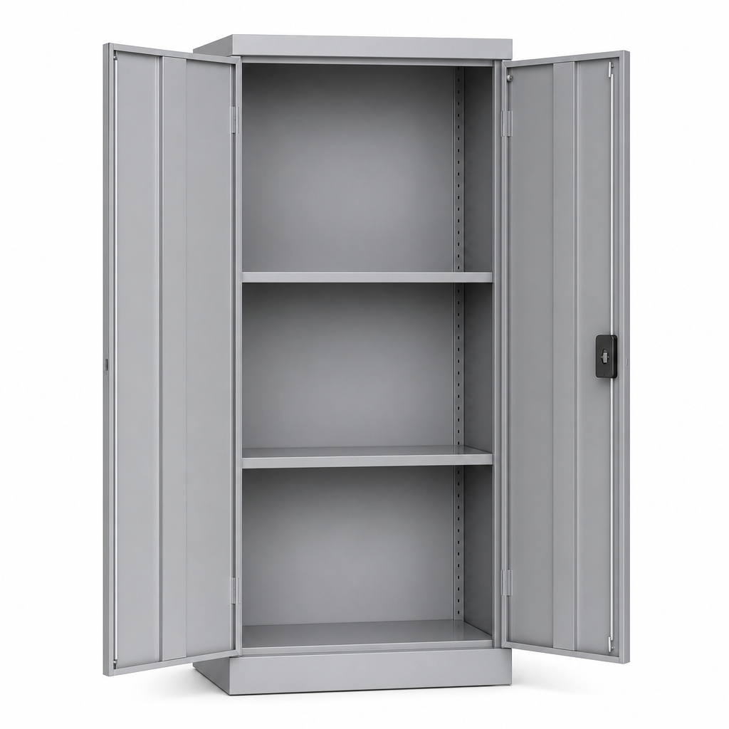 Metal Storage Cupboard with 2 Shelves 1050x350mm
